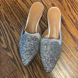 Beautiful sparkle Slides by J Crew size 6